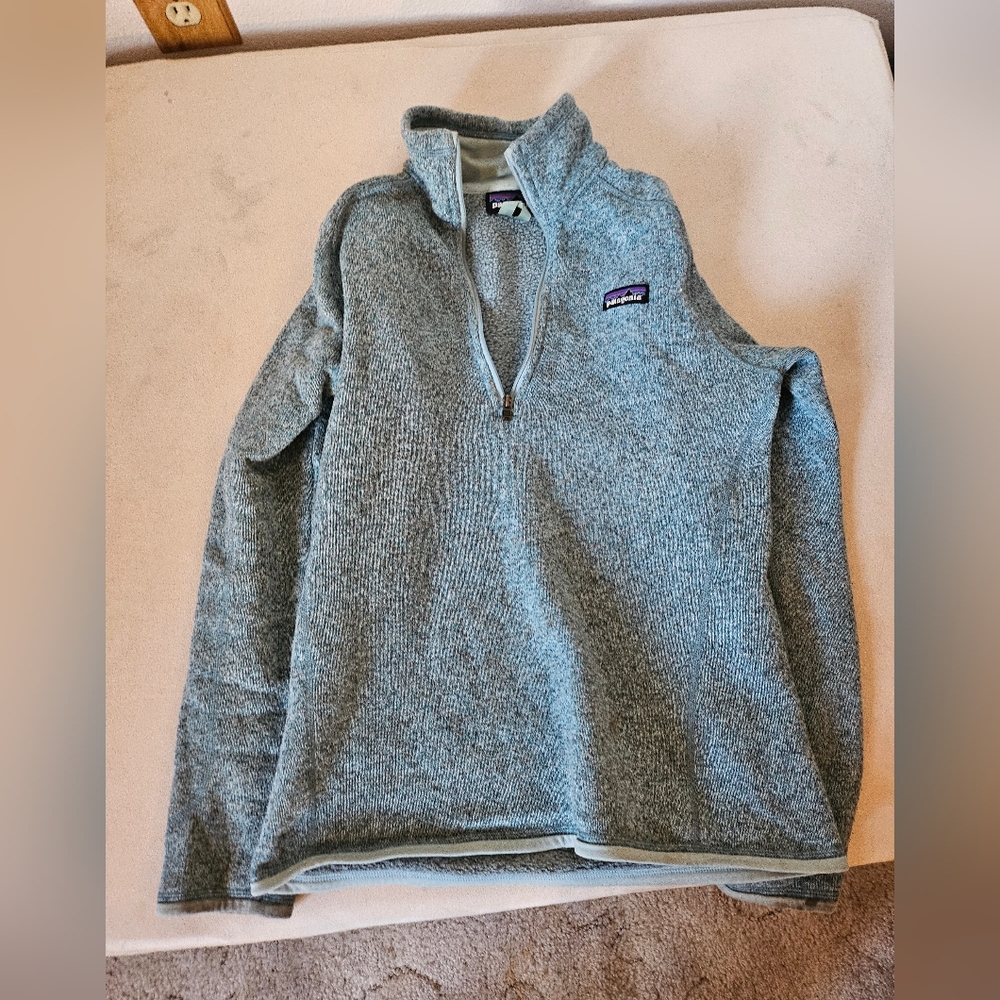 Patagonia Light Blue Quarter Zip Better Sweater